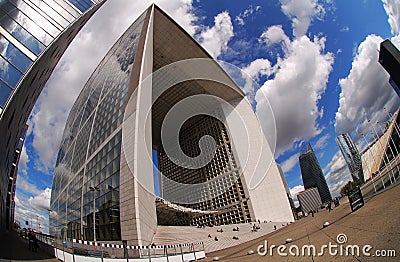 La Grande Arche de la DÃ©fense,Paris Editorial Stock Photo