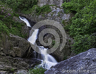 La Grande Cascade - The Great Waterfall of the Cance and Cancon rivers - Normandy, France Stock Photo