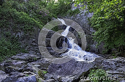 La Grande Cascade - The Great Waterfall of the Cance and Cancon rivers - Normandy, France Stock Photo