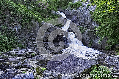 La Grande Cascade - The Great Waterfall of the Cance and Cancon rivers - Normandy, France Stock Photo