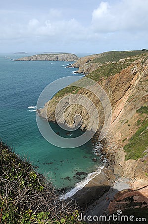 La Grande Greve bay on Sark Stock Photo