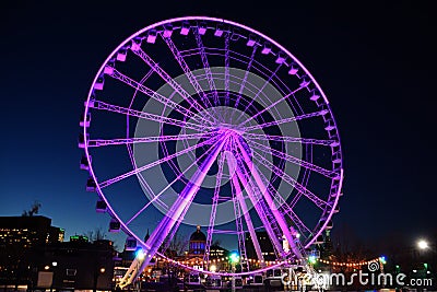 La Grande Roue de Montreal the tallest Ferris wheel in Canada Editorial Stock Photo