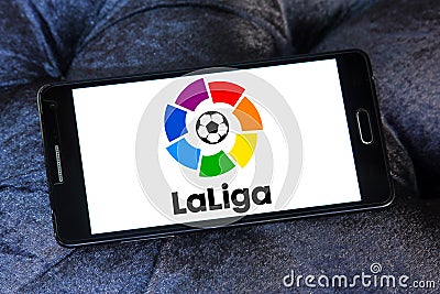 La liga, spanish league logo Editorial Stock Photo