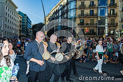 La Merce Festival Parade Editorial Stock Photo