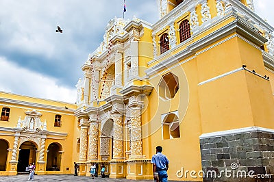 La Merced church, Antigua, Guatemala Editorial Stock Photo