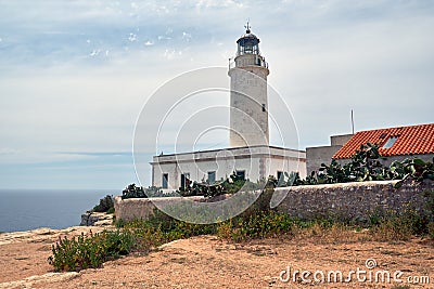 La Mola lighthouse in the Formentera Island. Balearic Islands Stock Photo