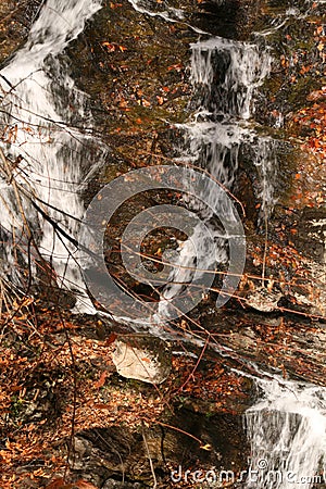La nature en automne au quÃ©bec / Lovely waterfall Stock Photo
