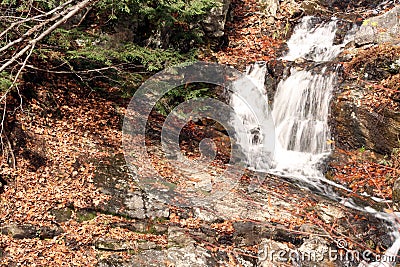 La nature en automne au quÃ©bec / Lovely waterfall Stock Photo