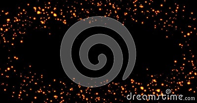 La pagina delle particelle dorate delle bolle della scintilla di scintillio stars su fondo nero, festa festiva del buon anno di e La pagina delle particelle dorate delle bolle della scintilla di scintillio stars su fondo nero, festa festiva del buon anno di e
