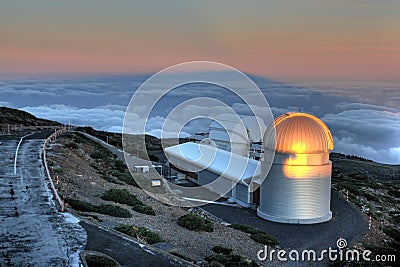 La Palma Observatory ORM Stock Photo