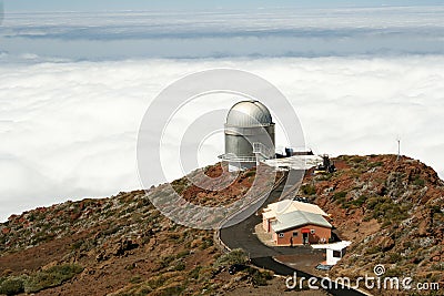 La Palma Observatory Roque de los Muchachos Stock Photo