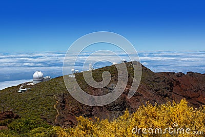 La Palma Roque de Muchachos ORM observatory Stock Photo