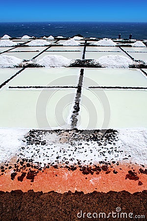 La Palma Salinas de fuencaliente saltworks Stock Photo