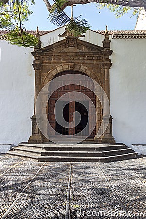 La Palma Spain. 03-08-2019. Sanctuary Nuestra Senora de las Nieves. Church at La Palma Editorial Stock Photo