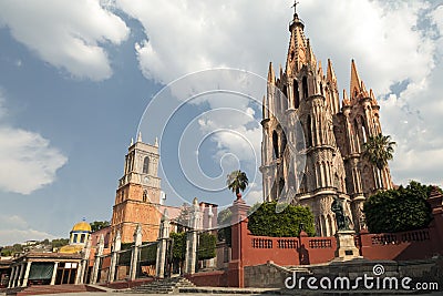 La Parroquia of San Miguel de Allende Stock Photo