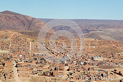 La Paz view from El Alto,Bolivia Stock Photo