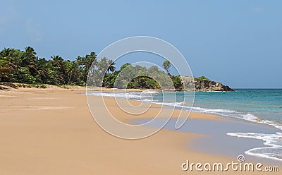 La Perle beach landscape in Basse Terre Guadeloupe Stock Photo
