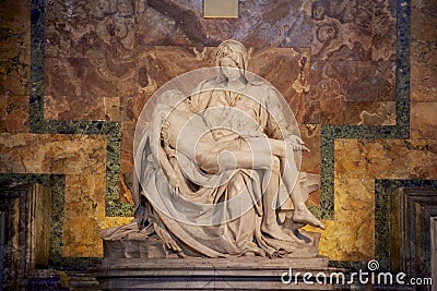 La Pieta, Michelangelo sculpture Editorial Stock Photo