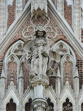 La Plata, Argentina 03 20 2024: Architectural detail Cathedral of the Immaculate Conception La Plata Editorial Stock Photo