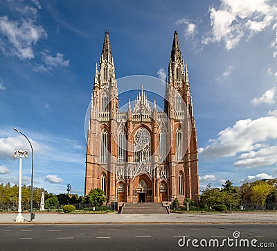 La Plata Cathedral - La Plata, Buenos Aires Province, Argentina Stock Photo