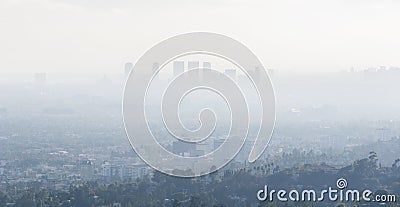 Air Pollution in Los Angeles, California Editorial Stock Photo