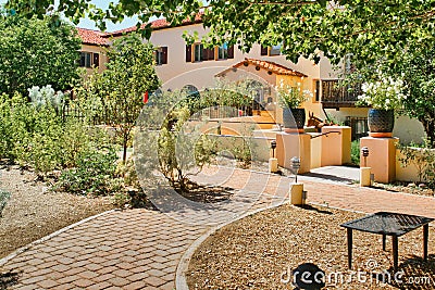 La Posada Inn and Gardens in Winslow, Arizona. Editorial Stock Photo