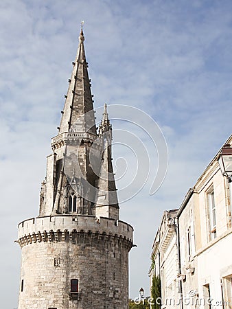 La Rochelle tower Tour de la Lanterne in charente France Stock Photo