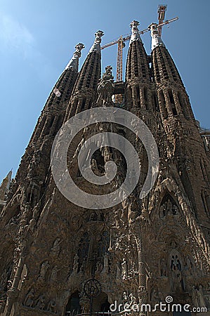 La Sagrada Familia, Barcelona, Spain. Europe Editorial Stock Photo