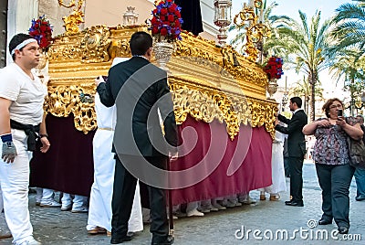 La Semana Santa Procession in Spain, Andalucia, Cadiz Editorial Stock Photo