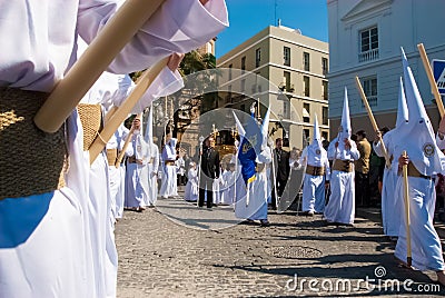 La Semana Santa Procession in Spain, Andalucia, Cadiz Editorial Stock Photo