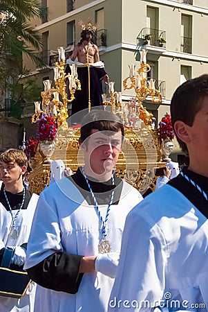 La Semana Santa Procession in Spain, Andalucia, Cadiz Editorial Stock Photo