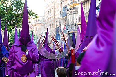 La Semana Santa Procession in Spain, Andalucia, Seville. Editorial Stock Photo