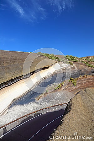 La Tarta, sediment layers. Stock Photo
