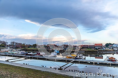 La Teste Harbor in Arcachon Bay Editorial Stock Photo