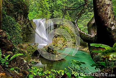 La Vaioaga Waterfall, Beusnita National Park Stock Photo