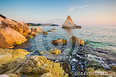 La Vela beach on the adriatic sea, Marche Stock Photo