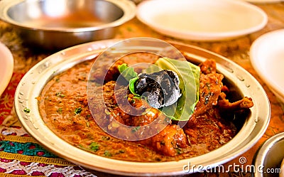 Laal Maas, Laal chicken Famous Rajasthani Dish Stock Photo