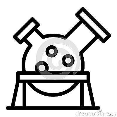Lab boiling flask icon outline vector. Medical laboratory Vector Illustration