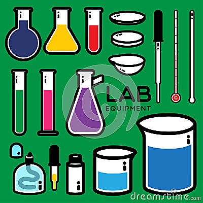 LAB EQUIPMENT Vector Illustration