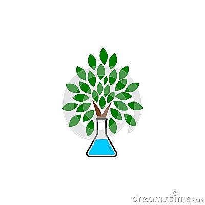 Lab Farm Science Creative Tree Logo Vector Illustration