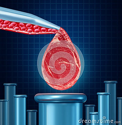 Lab Grown Meat Stock Photo