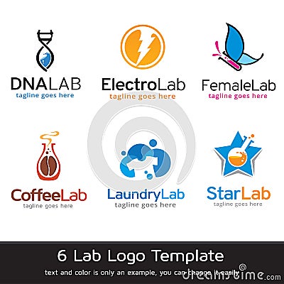 Lab Logo Template Design Vector Vector Illustration