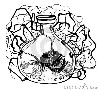 Lab mouse Vector Illustration