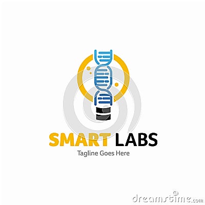 Lab Smart logo design concept, Science for school Vector Illustration