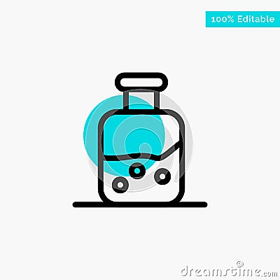 Lab, Test, Science, Bottle turquoise highlight circle point Vector icon Vector Illustration