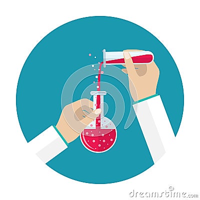 Lab tube icon. Vector Illustration