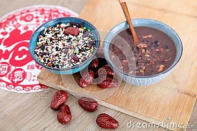 Laba porridge for the traditional Chinese festival Laba Festival Stock Photo