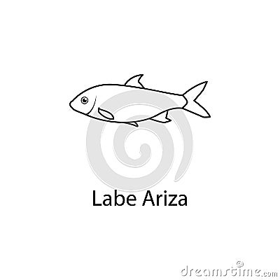 labe ariza icon. Element of marine life for mobile concept and web apps. Thin line labe ariza icon can be used for web and mobile. Stock Photo