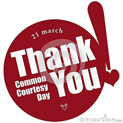 Common Courtesy Day Vector Illustration