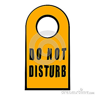 Label do not disturb icon cartoon Vector Illustration